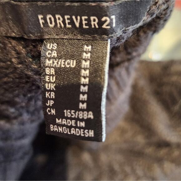 Forever 21 Bkack One Shoulder Cable Knit Sweater Trendy Sweater Size M - Picture 3 of 7